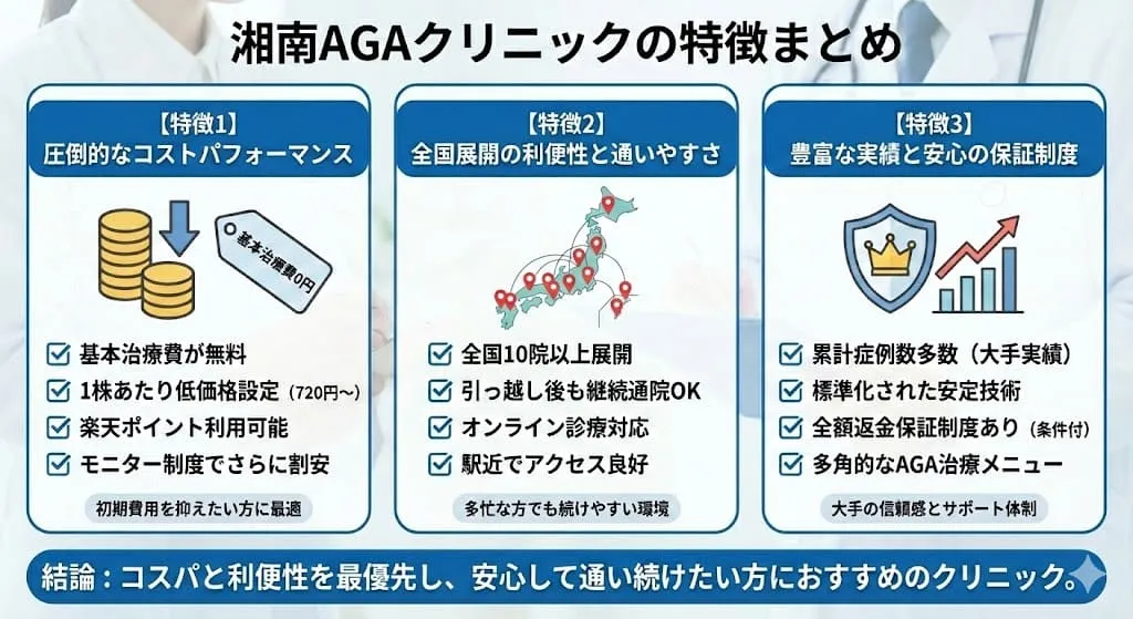 湘南AGAクリニックの特徴